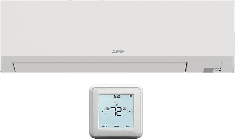 Mitsubishi Electric ductless mini-split with wall controller