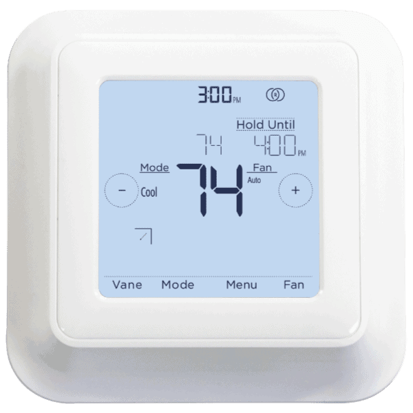 Mitsubishi kumo touch™ Wall-Mounted Wireless Controller.